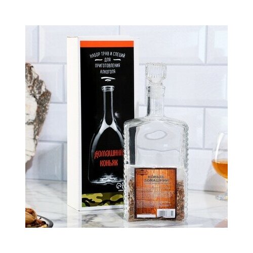 Набор для приготовления домашнего коньяка бутылка 1 л набор приправ Добропаровъ 873₽