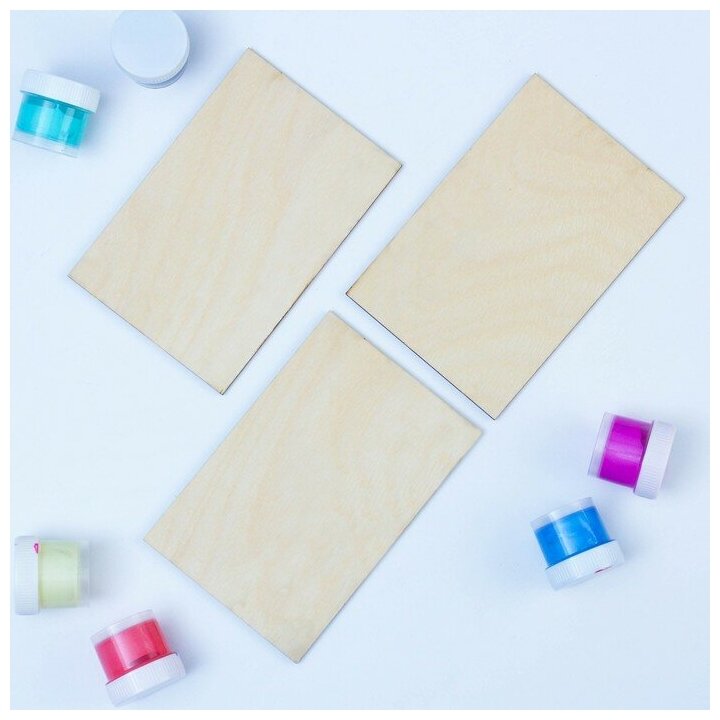 фото Заготовка "Прямоугольник", набор 3 штуки 15х10х0,3 см