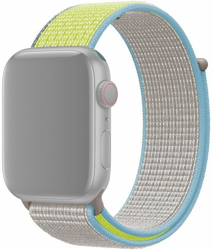 Ремешок для смарт-часов Apple Watch Series 1 2 3 4 SE 5 6 7 8 ultra нейлоновый тканевый браслет 42/44/45/49 мм бежевый желтый голубой