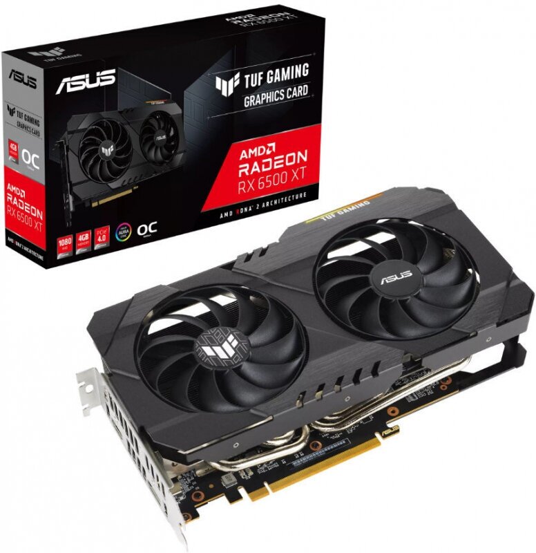 Видеокарта ASUS AMD Radeon RX 6500 XT TUF Gaming OC Edition