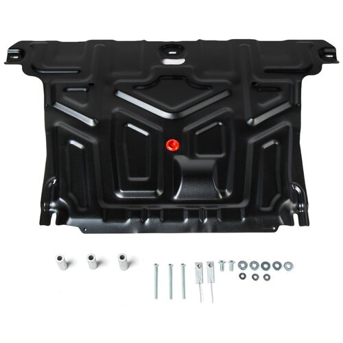 фото Защита картера и кпп автоброня для hyundai creta 2016-н.в., штампованная, сталь 1,8 мм, с крепежом, 111.02366.1