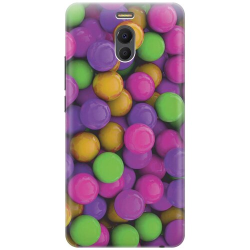 фото Cиликоновый чехол на meizu m6 note / мейзу м6 ноут с принтом "разноцветные драже" gosso