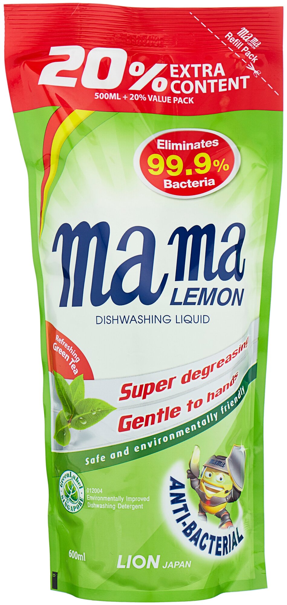 Mama Lemon Жидкость для мытья посуды Green tea