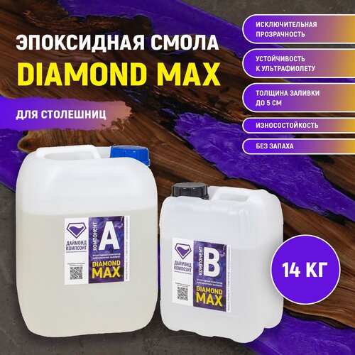 Эпоксидная смола для объёмных заливок DIAMOND MAX 14 кг.