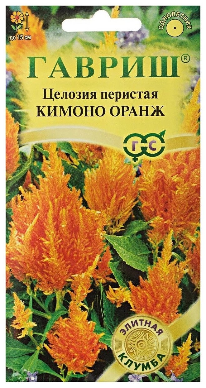 Семена Целозия Кимоно Оранж перистая Саката серия Элитная клумба 10 шт.