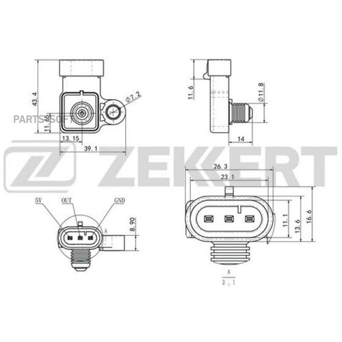 ZEKKERT SE-2025 Датчик давления воздуха Chevrolet Lacetti (J200) 05-