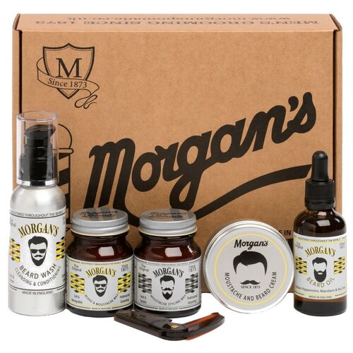 Morgan's Набор для бороды и усов Moustache & Beard Gift Set воск для бороды и усов блеск и сила спивакъ