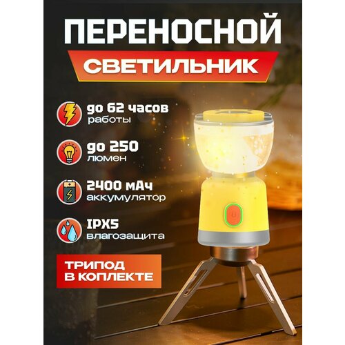 Светильник портативный Sunree Sandglass Lightweight Portable Camping Lantern (Sandglass) Yellow
