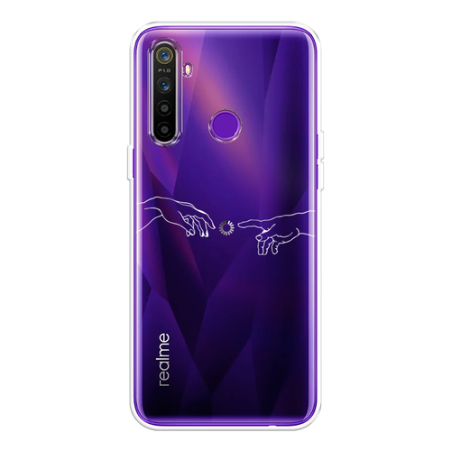 Силиконовый чехол на Realme 5 / Реалми 5 Загрузка творения, прозрачный силиконовый чехол на realme c15 реалми с15 загрузка творения прозрачный