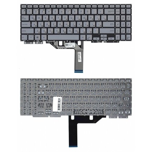 Клавиатура для Asus ZenBook Flip 15 UX562FD серебристая с подсветкой клавиатура для asus zenbook flip 15 ux562f серебристая с подсветкой