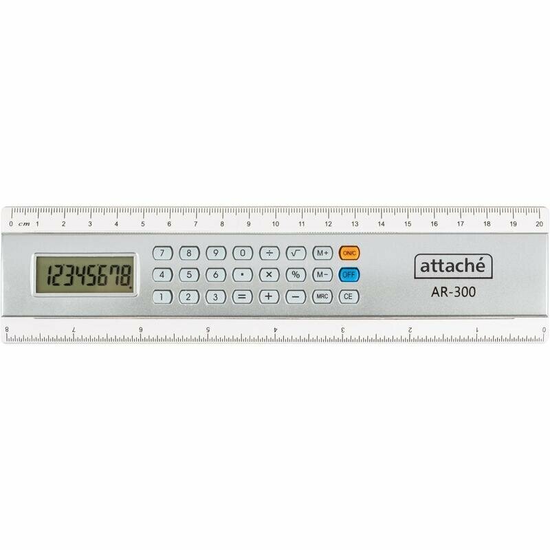 Калькулятор настольный Attache AR-300 8-разрядный серый 208x53x13 мм 1779766