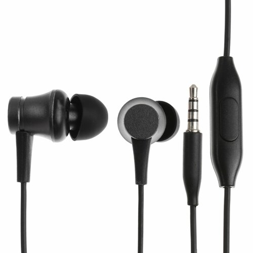 Наушники CB-53 проводные вакуумные микрофон 1 м Jack 35 мм чёрные 432₽