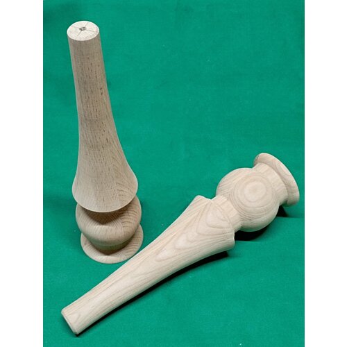 Ножка деревянная фигурная 2шт/ опора мебельная из массива бука 30см.