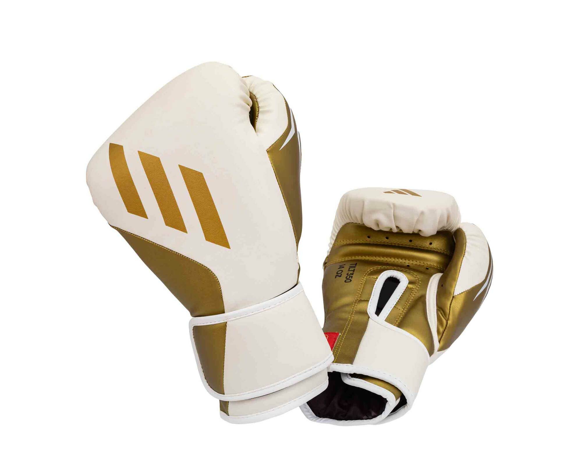 Перчатки боксерские Speed Tilt 350 бело-золотые (вес 14 унций)