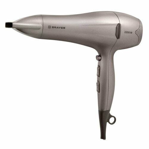 Фен BRAYER 3006BR 2200 Вт 2 cкорости 3 температурных режима концентратор серый 290400₽