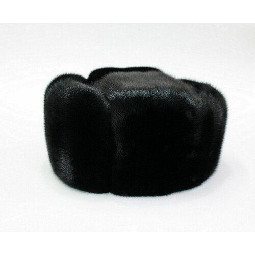 фото Шапка ушанка формованная, размер 60, черный