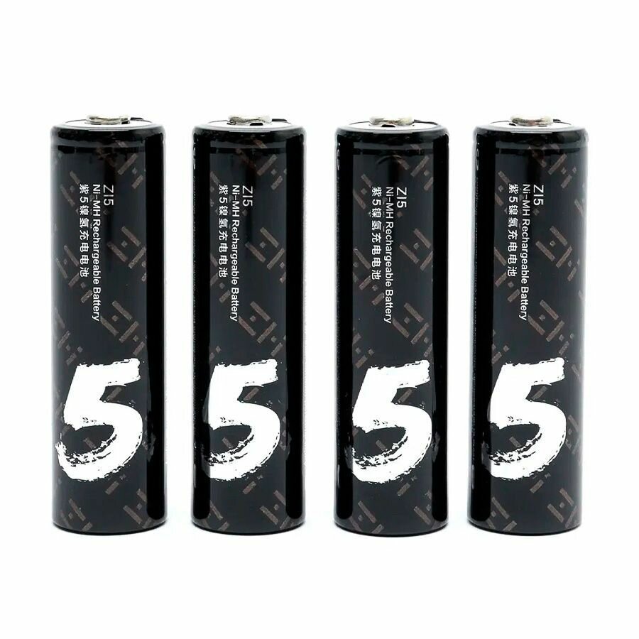 Аккумулятор Ni-MH ZMI типа AA 1700 mAh 800 циклов перезарядки уп.4 шт в пластиковом чехле AA512 Black