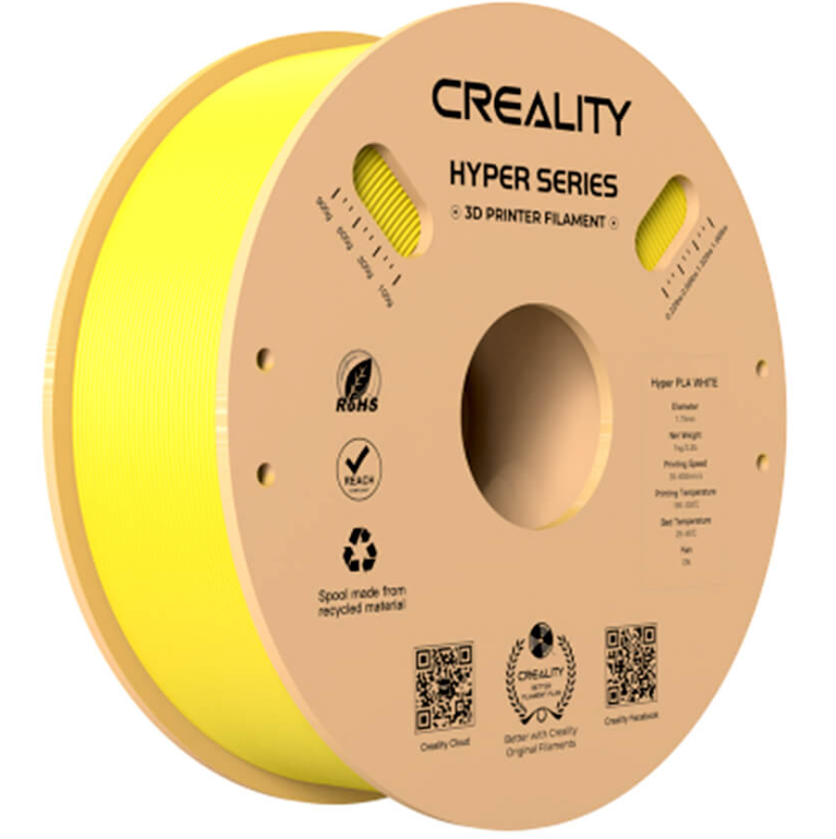 Катушка Hyper PLA-пластика Creality 1.75 мм 1кг желтая