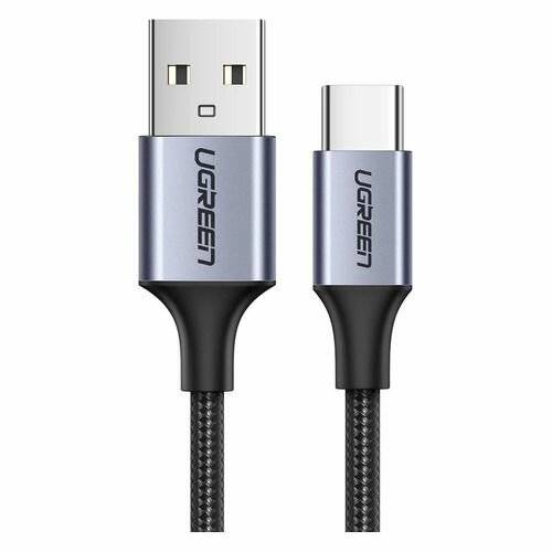 Кабель UGREEN US288, USB Type-C (m) - USB (m), 1м, в оплетке, 3A, черный [60126]