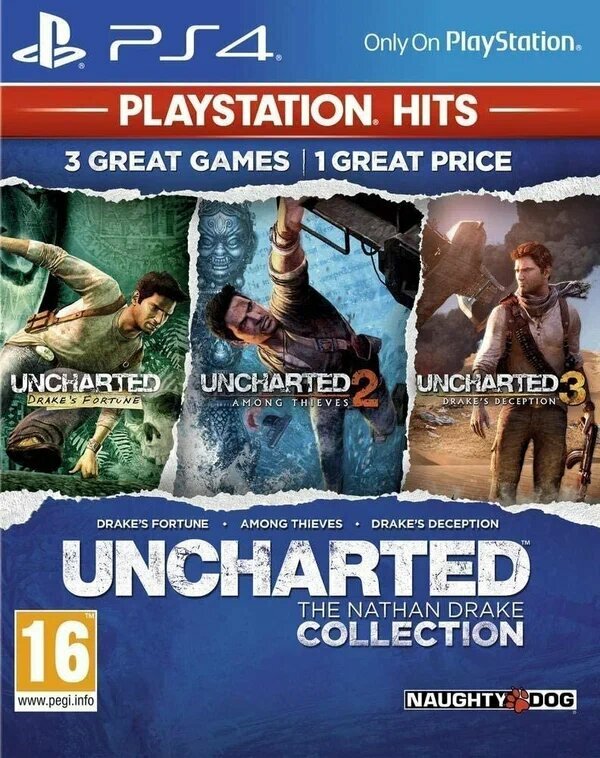 Uncharted: Натан Дрейк. Коллекция (Хиты PlayStation) (PS4, полностью на Русском) — фото 1