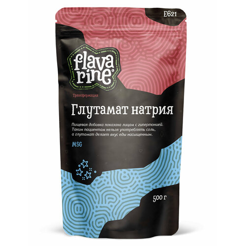 фото Глутамат натрия flavarine натуральный 500 г, усилитель вкуса и аромата, пищевая добавка е621