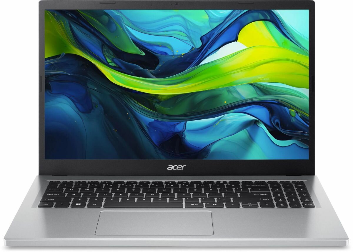 Ноутбук Aspire Go AG15-31P-C1HS 15.6", IPS, Intel N100 0.8ГГц, 4-ядерный, 8ГБ LPDDR5, 512ГБ SSD, Intel UHD Graphics, без операционной системы, серебристый [nx. kx5cd.004]