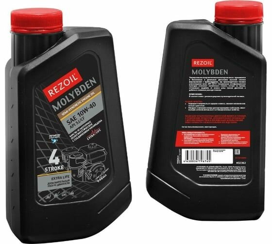 Присадка REZOIL MOLYBDEN 4-т. п/синт молибден SAE 10W-40 API SJ/CF 0946л с эфф. восст-я