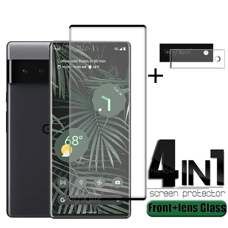 Стекло с полным покрытием для Google Pixel 6 Pro Стекло для Google Pixel 6 Pro Стекло 9H Защитное стекло экрана для Google Pixel 6 Pro Стекло объектива, For Pixel 6 Pro, 1 Front Glass