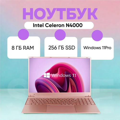 141 дюйм Игровые Ноутбуки Intel Celeron N4000 Ноутбук для работы и учебы PRO 8256 ГБ Розовый 19998₽