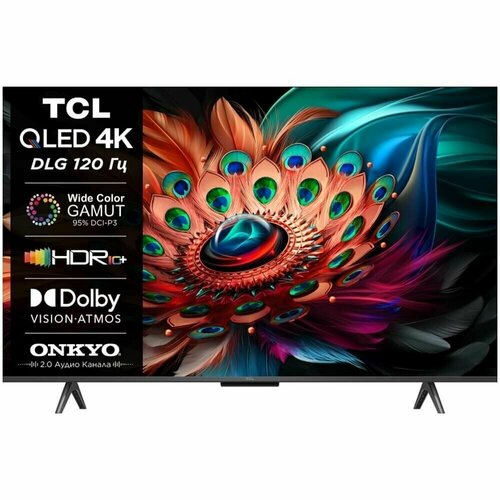 Телевизор 43 TCL 43C655 4K QLED HDR 120Hz черный 29990₽
