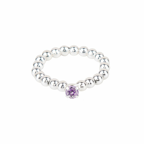 фото Кольцо hola jewelry, кристаллы swarovski, размер 17, фиолетовый