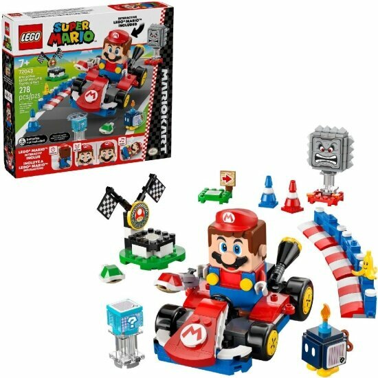 Конструктор Lego Super Mario 72043 Mario Kart  Интерактивный Марио и стандартный карт