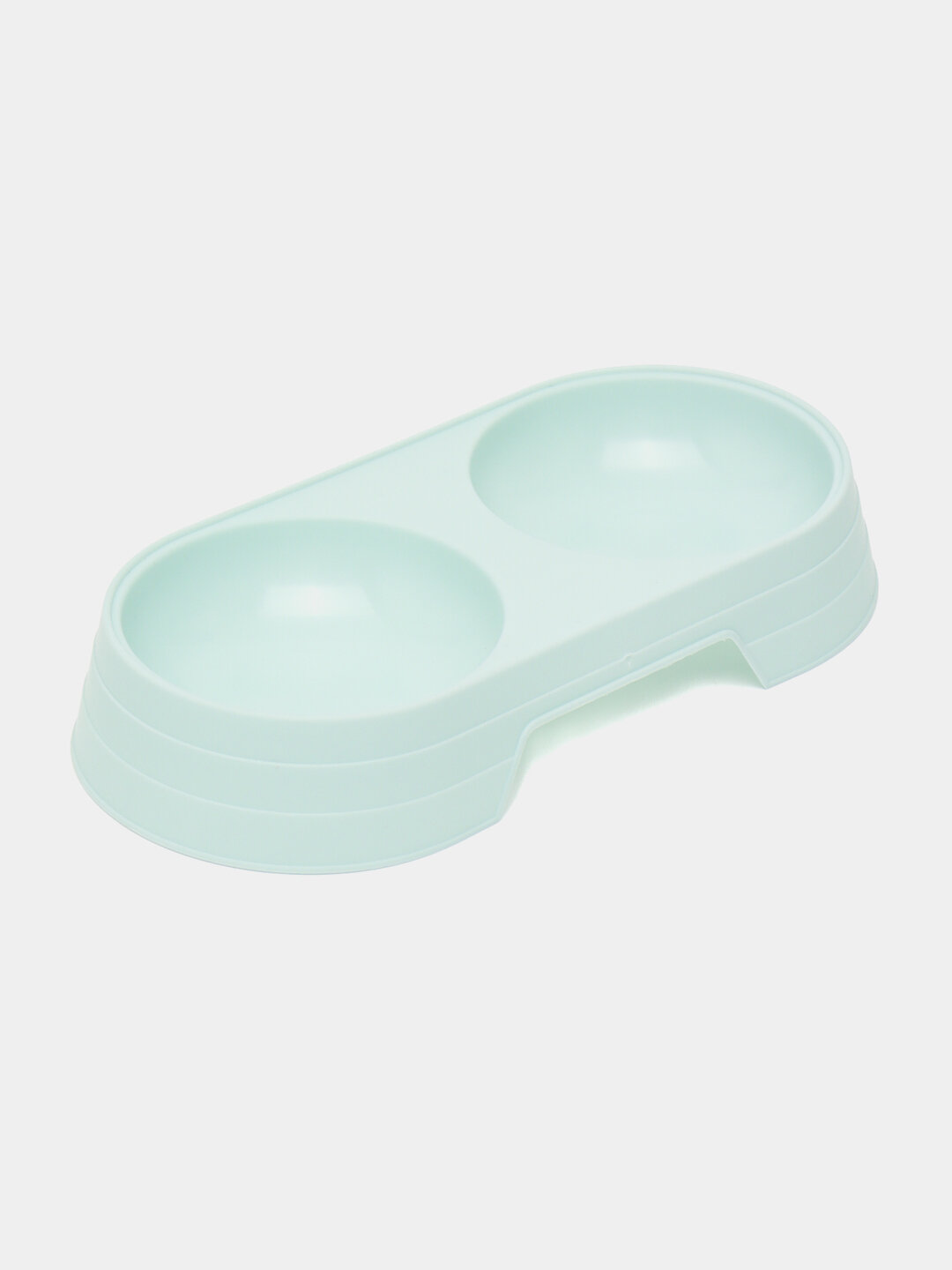 Миска Эко Пласт "Двойная", для кошек и собак, пластик, объем 285мл