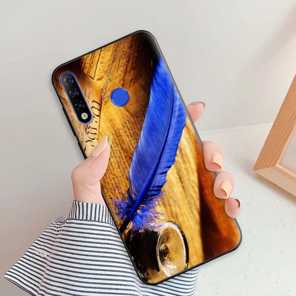 Чехол для Tecno Camon 12, синий, силикон