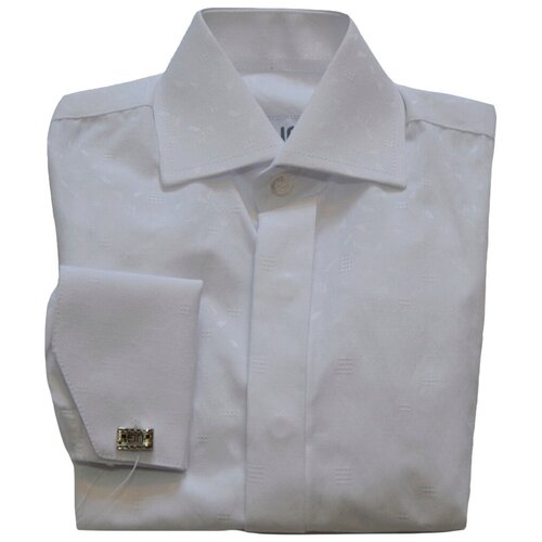 фото Рубашка школьная с длинным рукавом tugi арт.1249-18 белый запонки (98 см (3 года))