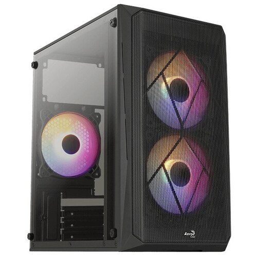 Корпус AeroCool CS-107, без БП, черный корпус для компьютера aerocool cs 105 pgs c без бп черный