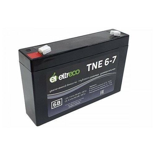 Тяговый аккумулятор ELTRECO TNE6-7 (6V7A/H C20)