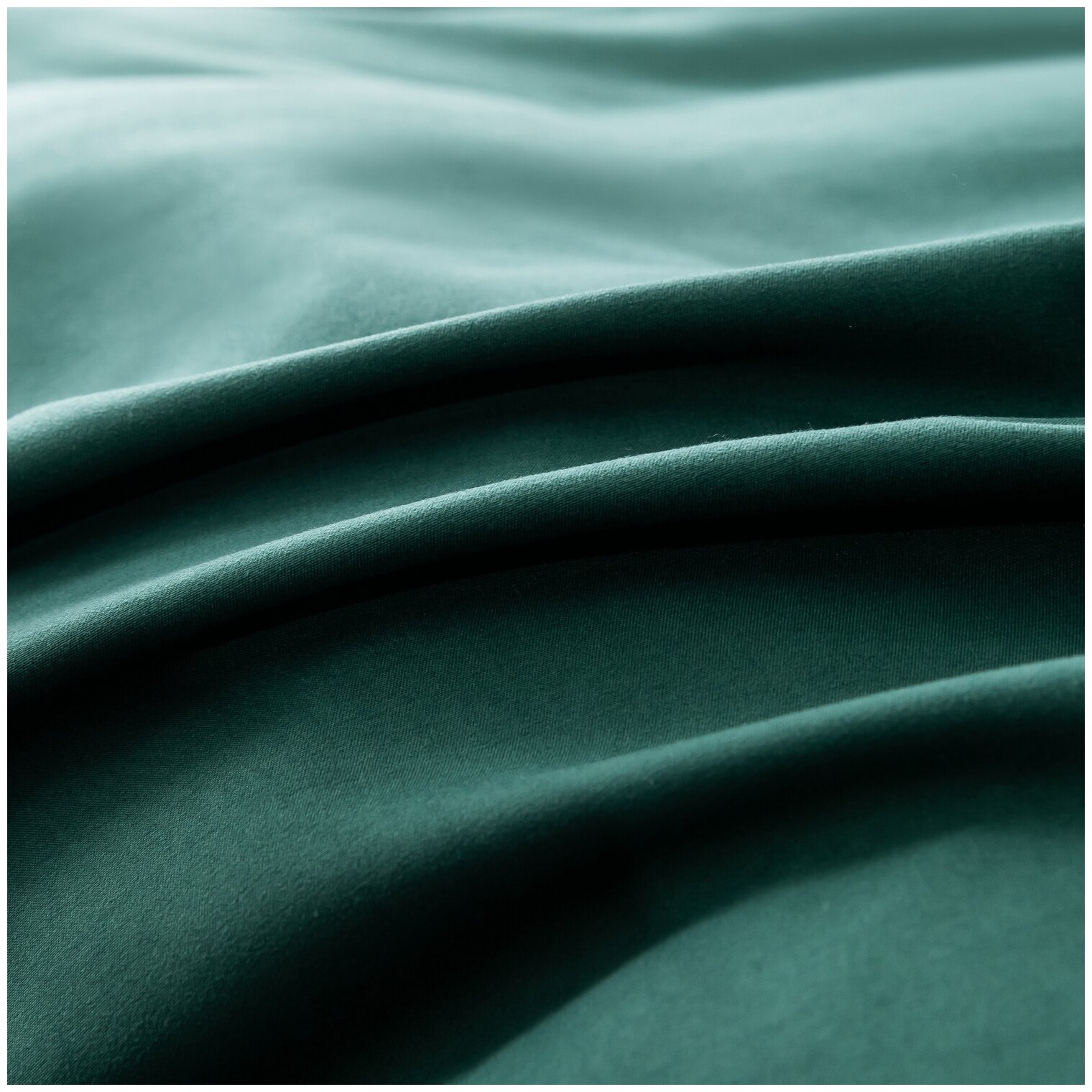 Комплект постельного белья ситрейд 1,5 спальный однотонный тёмно-зелёный, Сатин, наволочки 70x70 2 шт. - фотография № 8