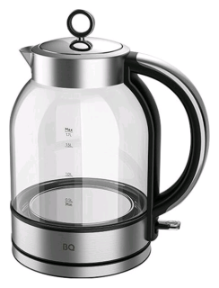 Чайник BQ KT1845G 1.7л. 2220Вт стекло, прозрачный/серебристый/черный