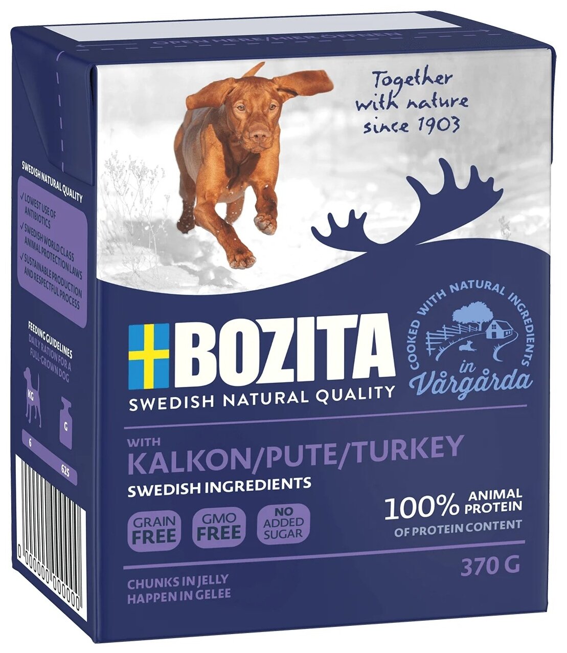 Консервы BOZITA Naturals для взрослых собак индейка 370г 4261