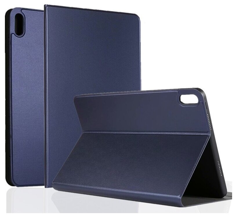 Чехол-обложка MyPads для Huawei MatePad Pro 5G LTE 10.8 (MRX-W09) / Huawei MatePad Pro 10.8 (2021) WRR-W09 с мульти-подставкой синий кожаный