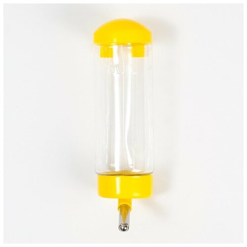 DIIL Поилка для клетки, 500 мл, 9 х 6,5 х 23 см, жёлтая