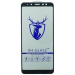 Защитное стекло для Samsung Galaxy A8+ 2018/A730F (черное) - изображение