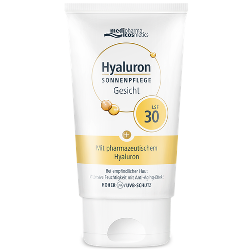 Medipharma cosmetics Hyaluron солнцезащитный крем для лица SPF 30, 50 мл солнцезащитный крем для тела spf 50 medipharma cosmetics hyaluron 150 мл