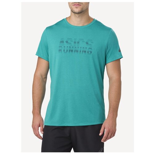 Футболка мужская ASICS 141265 8098 GRAPHIC SS TOP , размер S, зеленый