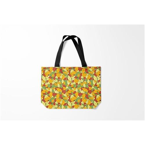 фото Сумка-шоппер / 46х35 см / популярные иллюстрации / листья яркие осенние burnettie