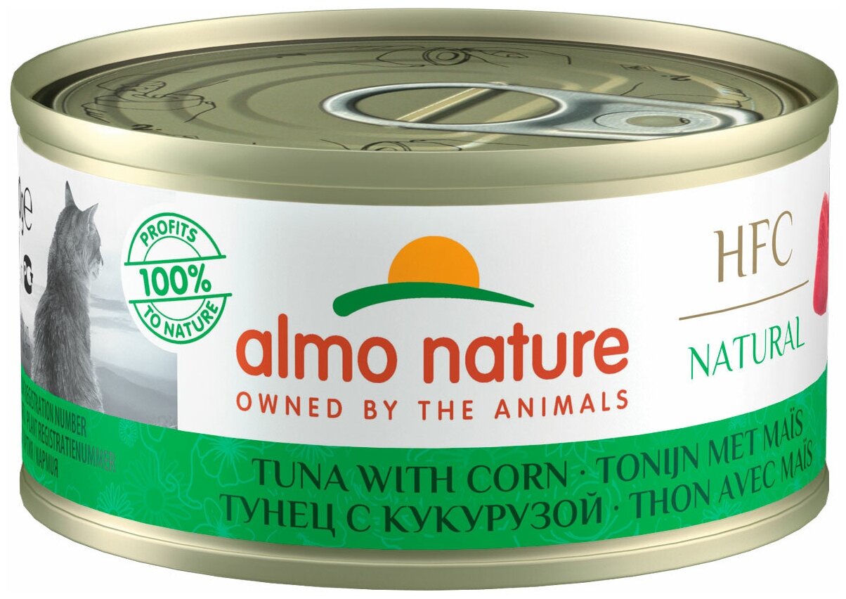 Almo Nature Legend Adult Cat Tuna&Sweet Corn консервы с тунцом и сладкой кукурузой в бульоне для взрослых кошек - 70гр. х 24 шт.