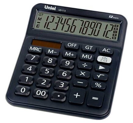 Калькулятор Uniel UD-113K черн.