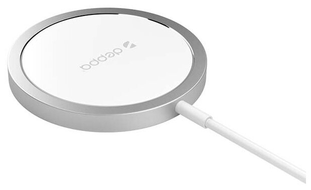 БЗУ Deppa MagSafe Qi 15W серебристый