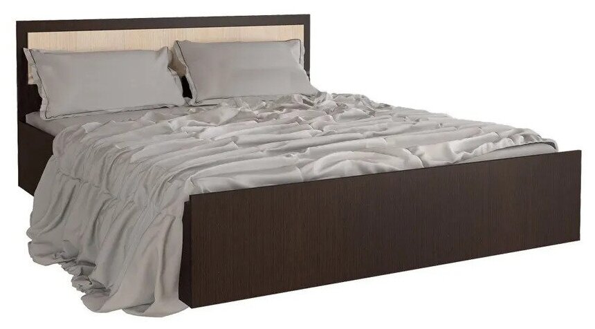 Двуспальная кровать Фиеста с подъемным механизмом 1,6м (Дуб беленый, венге)